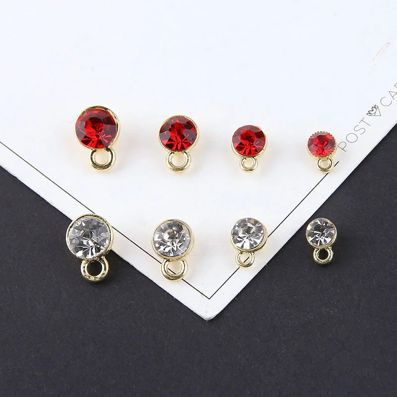 1pcs Diy Handmade Jewelry Accessories Alloy Zircon Cup Small Pendant Earrings Necklace Bracelet Material Charms