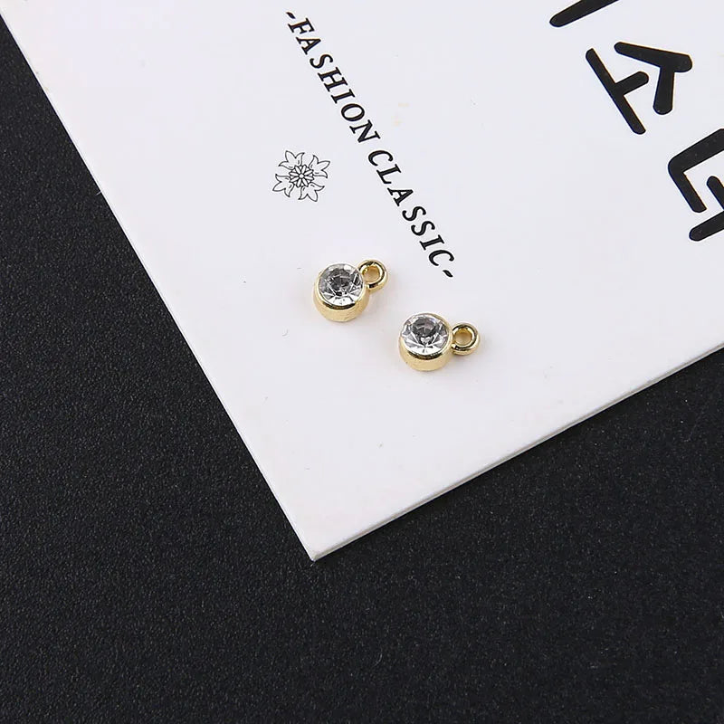 1pcs Diy Handmade Jewelry Accessories Alloy Zircon Cup Small Pendant Earrings Necklace Bracelet Material Charms