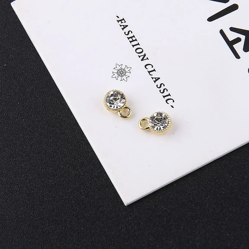 1pcs Diy Handmade Jewelry Accessories Alloy Zircon Cup Small Pendant Earrings Necklace Bracelet Material Charms