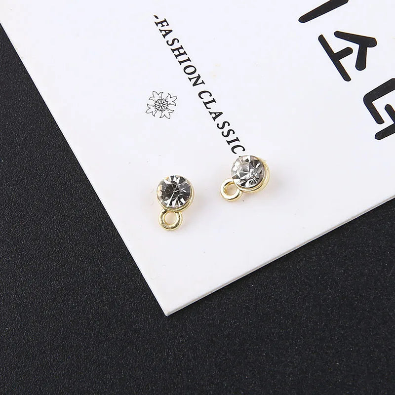 1pcs Diy Handmade Jewelry Accessories Alloy Zircon Cup Small Pendant Earrings Necklace Bracelet Material Charms