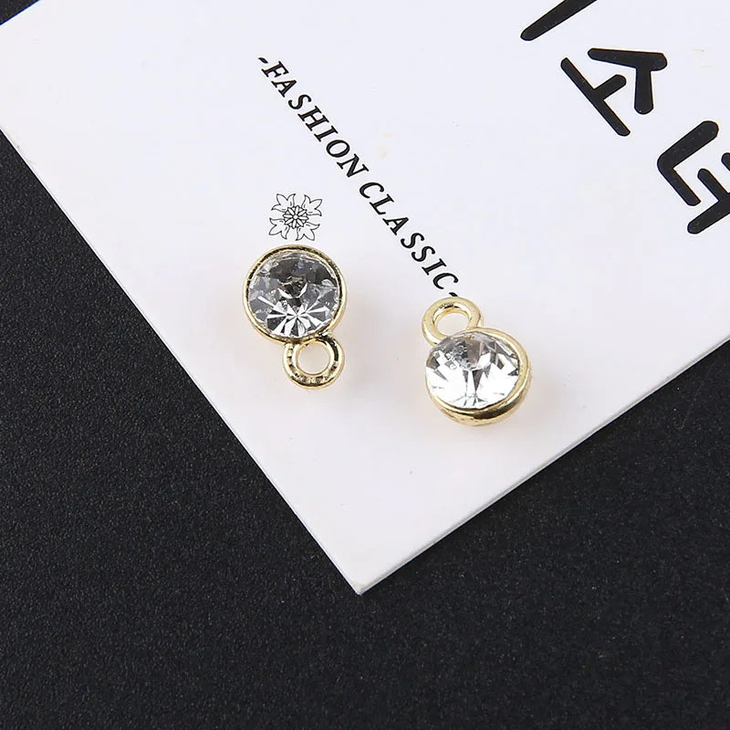 1pcs Diy Handmade Jewelry Accessories Alloy Zircon Cup Small Pendant Earrings Necklace Bracelet Material Charms