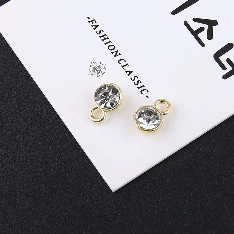 1pcs Diy Handmade Jewelry Accessories Alloy Zircon Cup Small Pendant Earrings Necklace Bracelet Material Charms